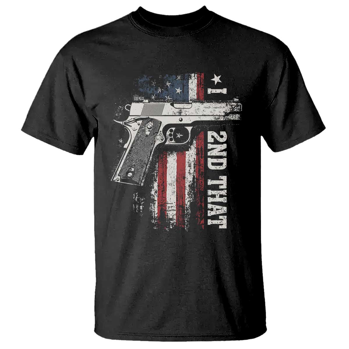 I 2nd That Second Amendment T Shirt Pro Gun American Flag Patriotic TS11 Black Print Your Wear