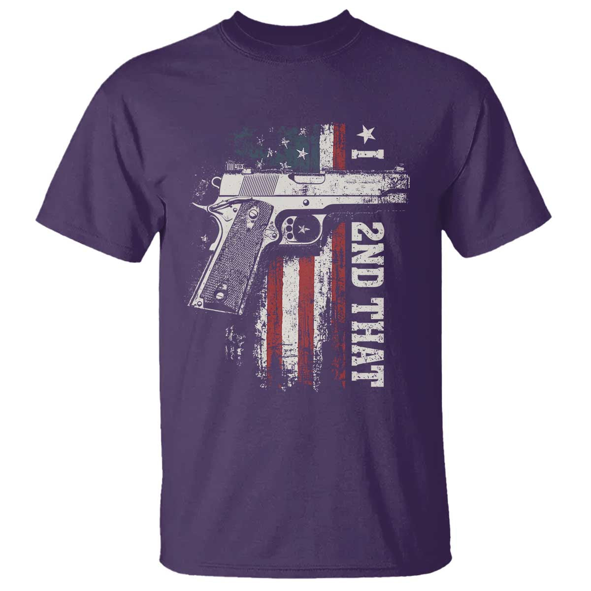 I 2nd That Second Amendment T Shirt Pro Gun American Flag Patriotic TS11 Purple Print Your Wear