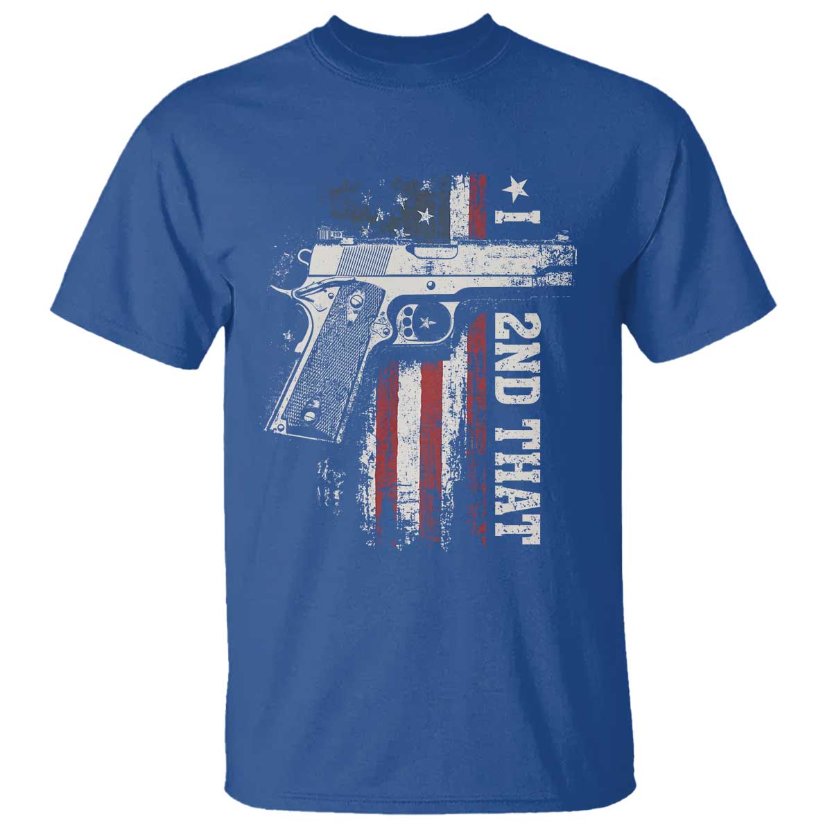 I 2nd That Second Amendment T Shirt Pro Gun American Flag Patriotic TS11 Royal Blue Print Your Wear