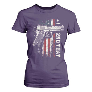 I 2nd That Second Amendment T Shirt For Women Pro Gun American Flag Patriotic TS11 Purple Print Your Wear