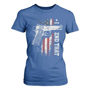 I 2nd That Second Amendment T Shirt For Women Pro Gun American Flag Patriotic TS11 Royal Blue Print Your Wear