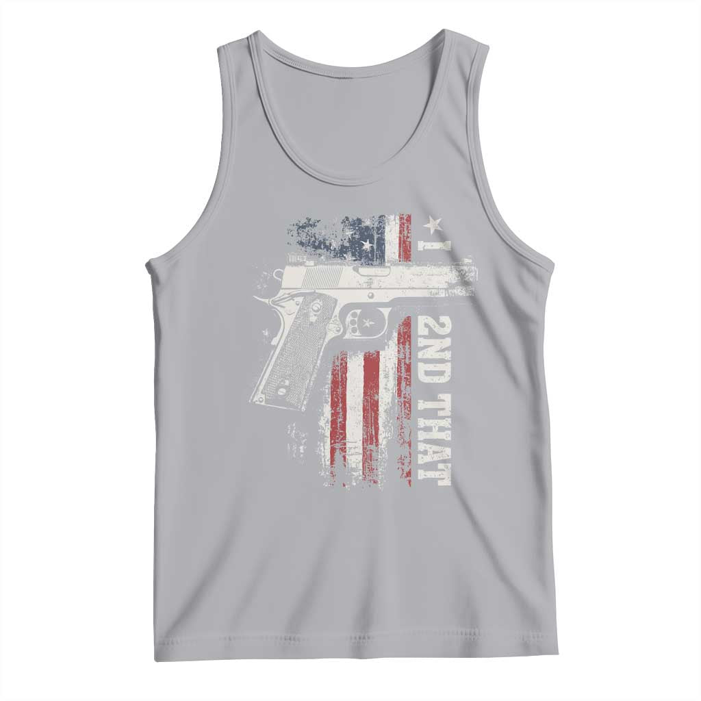 I 2nd That Second Amendment Tank Top Pro Gun American Flag Patriotic TS11 Athletic Heather Print Your Wear