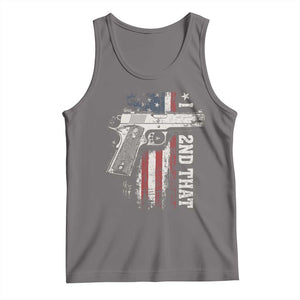 I 2nd That Second Amendment Tank Top Pro Gun American Flag Patriotic TS11 Deep Heather Print Your Wear