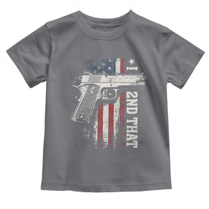 I 2nd That Second Amendment Toddler T Shirt Pro Gun American Flag Patriotic TS11 Charcoal Print Your Wear