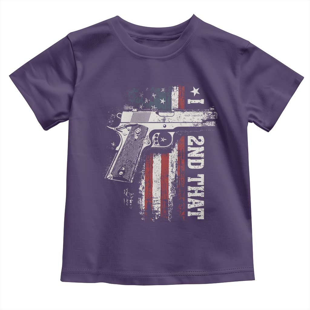 I 2nd That Second Amendment Toddler T Shirt Pro Gun American Flag Patriotic TS11 Purple Print Your Wear