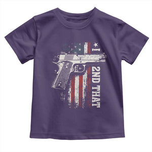 I 2nd That Second Amendment Toddler T Shirt Pro Gun American Flag Patriotic TS11 Purple Print Your Wear