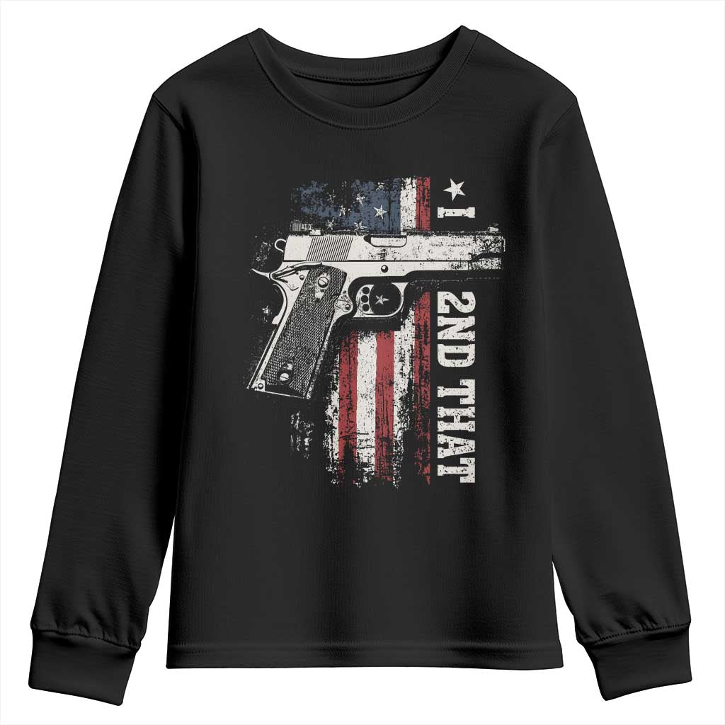 I 2nd That Second Amendment Youth Sweatshirt Pro Gun American Flag Patriotic TS11 Black Print Your Wear
