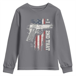 I 2nd That Second Amendment Youth Sweatshirt Pro Gun American Flag Patriotic TS11 Charcoal Print Your Wear
