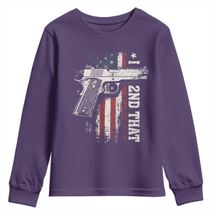 I 2nd That Second Amendment Youth Sweatshirt Pro Gun American Flag Patriotic TS11 Purple Print Your Wear