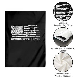 Funny Pro Gun Celebrate Diversity Garden Flag 2nd Amendment Vintage American Flag TS11 Print Your Wear