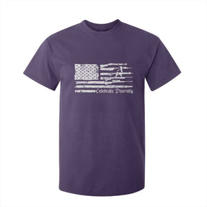 Funny Pro Gun Celebrate Diversity T Shirt For Kid 2nd Amendment Vintage American Flag TS11 Purple Print Your Wear