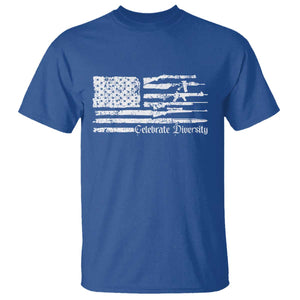 Funny Pro Gun Celebrate Diversity T Shirt 2nd Amendment Vintage American Flag TS11 Royal Blue Print Your Wear