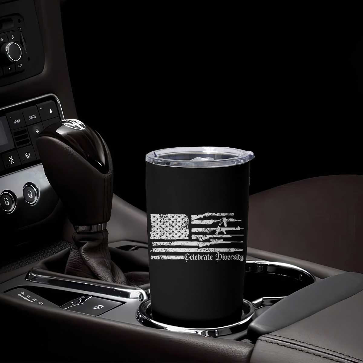 Funny Pro Gun Celebrate Diversity Tumbler Cup 2nd Amendment Vintage American Flag TS11 Print Your Wear