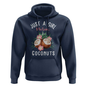 Funny Coconut Hoodie Just A Girl Who Loves Coconuts Harris 2024 TS11 Navy Print Your Wear