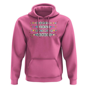 Happy First Day Of School Hoodie Student Teacher Bracelet Retro Groove TS11 Azalea Print Your Wear