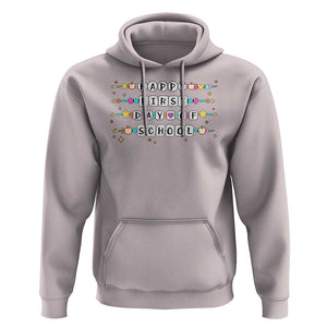 Happy First Day Of School Hoodie Student Teacher Bracelet Retro Groove TS11 Ice Gray Print Your Wear