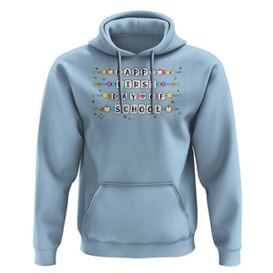 Happy First Day Of School Hoodie Student Teacher Bracelet Retro Groove TS11 Light Blue Print Your Wear