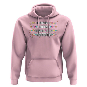 Happy First Day Of School Hoodie Student Teacher Bracelet Retro Groove TS11 Light Pink Print Your Wear