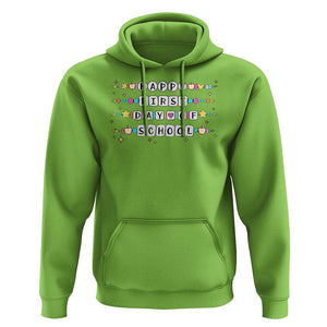 Happy First Day Of School Hoodie Student Teacher Bracelet Retro Groove TS11 Lime Print Your Wear