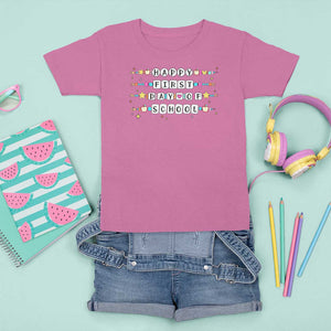 Happy First Day Of School T Shirt For Kid Student Teacher Bracelet Retro Groove TS11 Azalea Print Your Wear