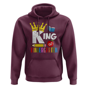 King Of Kindergarten Hoodie Back To School Crown Apple Pen Book TS11 Maroon Print Your Wear