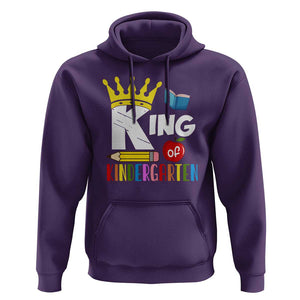King Of Kindergarten Hoodie Back To School Crown Apple Pen Book TS11 Purple Print Your Wear