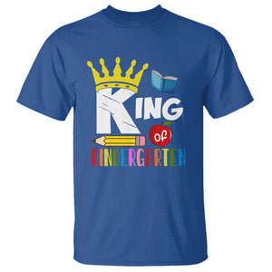 King Of Kindergarten T Shirt Back To School Crown Apple Pen Book TS11 Royal Blue Print Your Wear