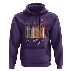 Positive Quotes Book Hoodie It's Okay To Feel Your Feelings Be Yourself Make Mistakes TS11 Purple Print Your Wear