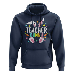 Teacher Bunny Hoodie Rabbit Ears Easter Day Carrot Star Heart TS11 Navy Print Your Wear