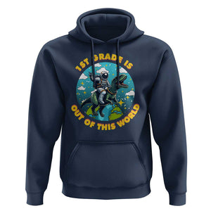 Funny Back To School Space Hoodie 2ND Grade Is Out Of This World Dinosaur Astronaut Planet TS11 Navy Print Your Wear