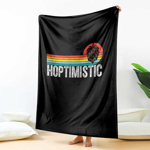 Funny Hops Craft Beer Lover Throw Blanket Hoptimistic Retro Vintage Home Brewing TS11 Print Your Wear