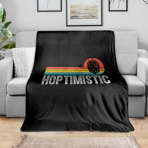 Funny Hops Craft Beer Lover Throw Blanket Hoptimistic Retro Vintage Home Brewing TS11 Print Your Wear