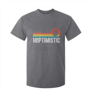 Funny Hops Craft Beer Lover T Shirt For Kid Hoptimistic Retro Vintage Home Brewing TS11 Charcoal Print Your Wear
