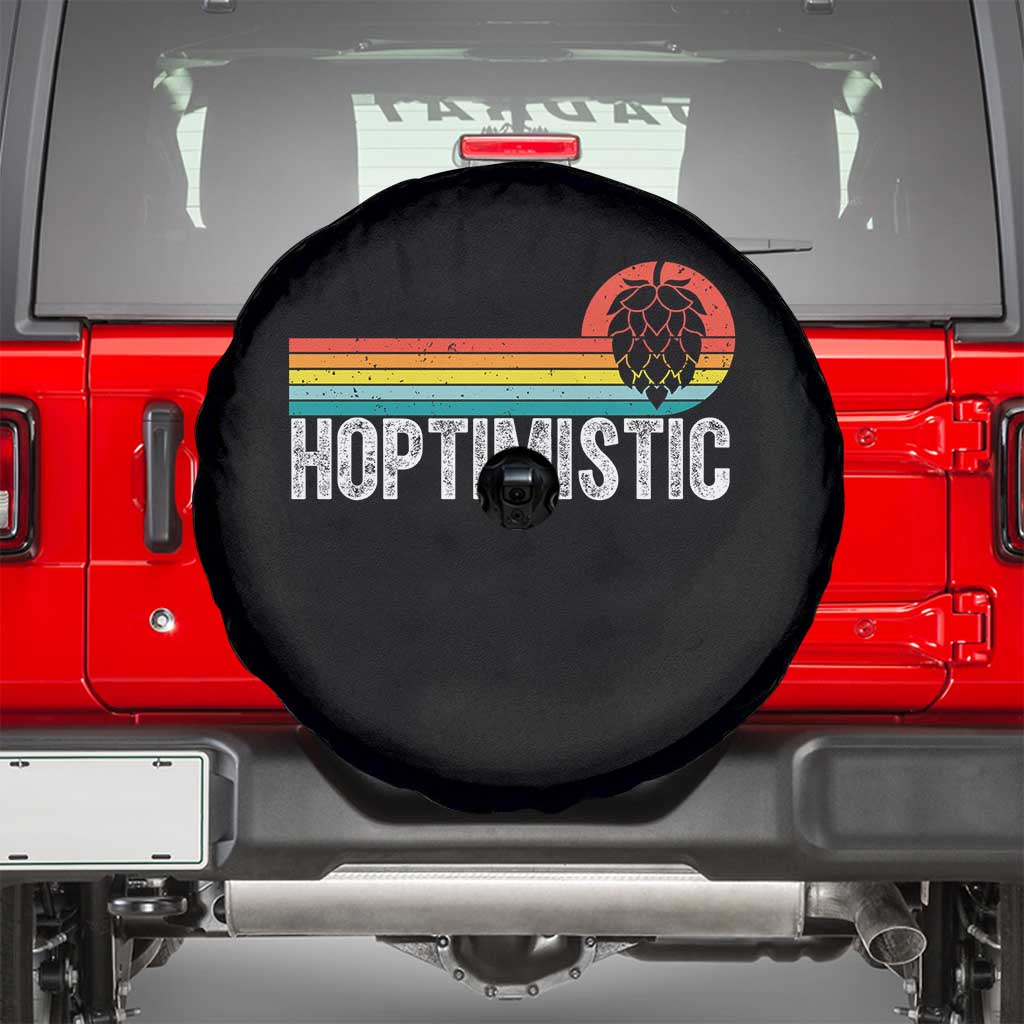Funny Hops Craft Beer Lover Spare Tire Cover Hoptimistic Retro Vintage Home Brewing TS11 Black Print Your Wear