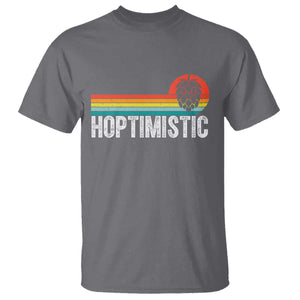 Funny Hops Craft Beer Lover T Shirt Hoptimistic Retro Vintage Home Brewing TS11 Charcoal Print Your Wear