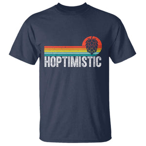 Funny Hops Craft Beer Lover T Shirt Hoptimistic Retro Vintage Home Brewing TS11 Navy Print Your Wear