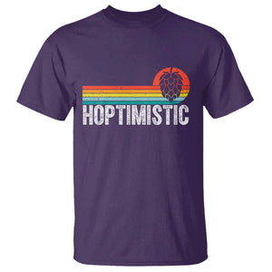 Funny Hops Craft Beer Lover T Shirt Hoptimistic Retro Vintage Home Brewing TS11 Purple Print Your Wear
