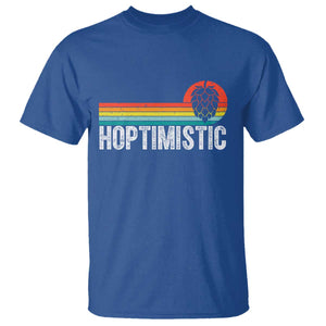 Funny Hops Craft Beer Lover T Shirt Hoptimistic Retro Vintage Home Brewing TS11 Royal Blue Print Your Wear