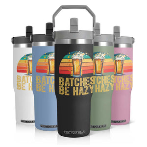 Funny Batches Be Hazy Flip Straw Tumbler Craft Beer For Home Brewing TS11 Print Your Wear