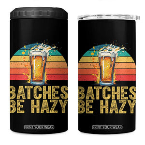Funny Batches Be Hazy 4 in 1 Can Cooler Tumbler Craft Beer For Home Brewing TS11 One Size: 16 oz Black Print Your Wear