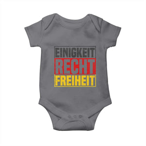 Proud Germany Baby Onesie Einigkeit Recht Freiheit German Flag TS11 Charcoal Print Your Wear