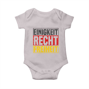 Proud Germany Baby Onesie Einigkeit Recht Freiheit German Flag TS11 Ice Gray Print Your Wear