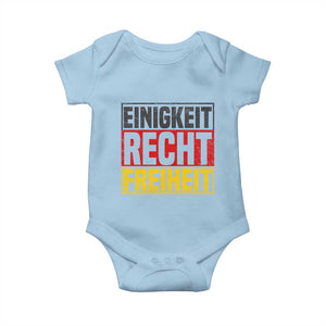 Proud Germany Baby Onesie Einigkeit Recht Freiheit German Flag TS11 Light Blue Print Your Wear
