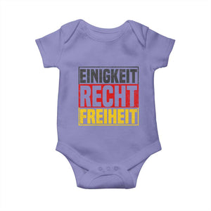 Proud Germany Baby Onesie Einigkeit Recht Freiheit German Flag TS11 Violet Print Your Wear