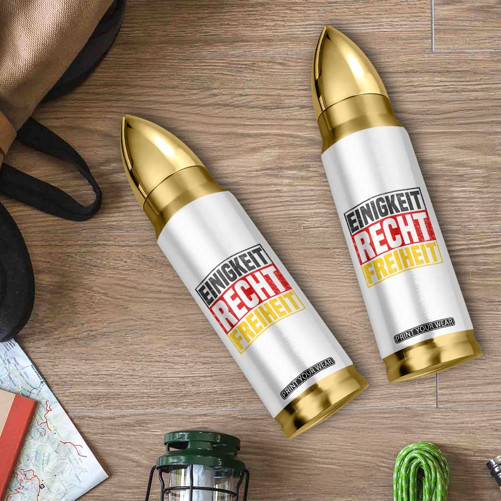 Proud Germany Bullet Tumbler Einigkeit Recht Freiheit German Flag TS11 Print Your Wear