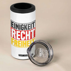 Proud Germany 4 in 1 Can Cooler Tumbler Einigkeit Recht Freiheit German Flag TS11 Print Your Wear