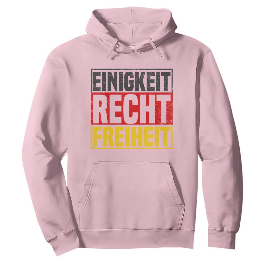Proud Germany Hoodie Einigkeit Recht Freiheit German Flag TS11 Light Pink Print Your Wear