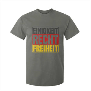 Proud Germany T Shirt For Kid Einigkeit Recht Freiheit German Flag TS11 Military Green Print Your Wear