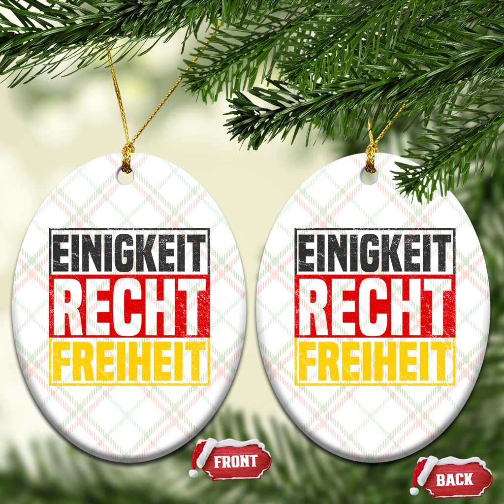 Proud Germany Ceramic Ornament Einigkeit Recht Freiheit German Flag TS11 Print Your Wear