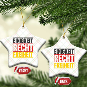 Proud Germany Ceramic Ornament Einigkeit Recht Freiheit German Flag TS11 Print Your Wear